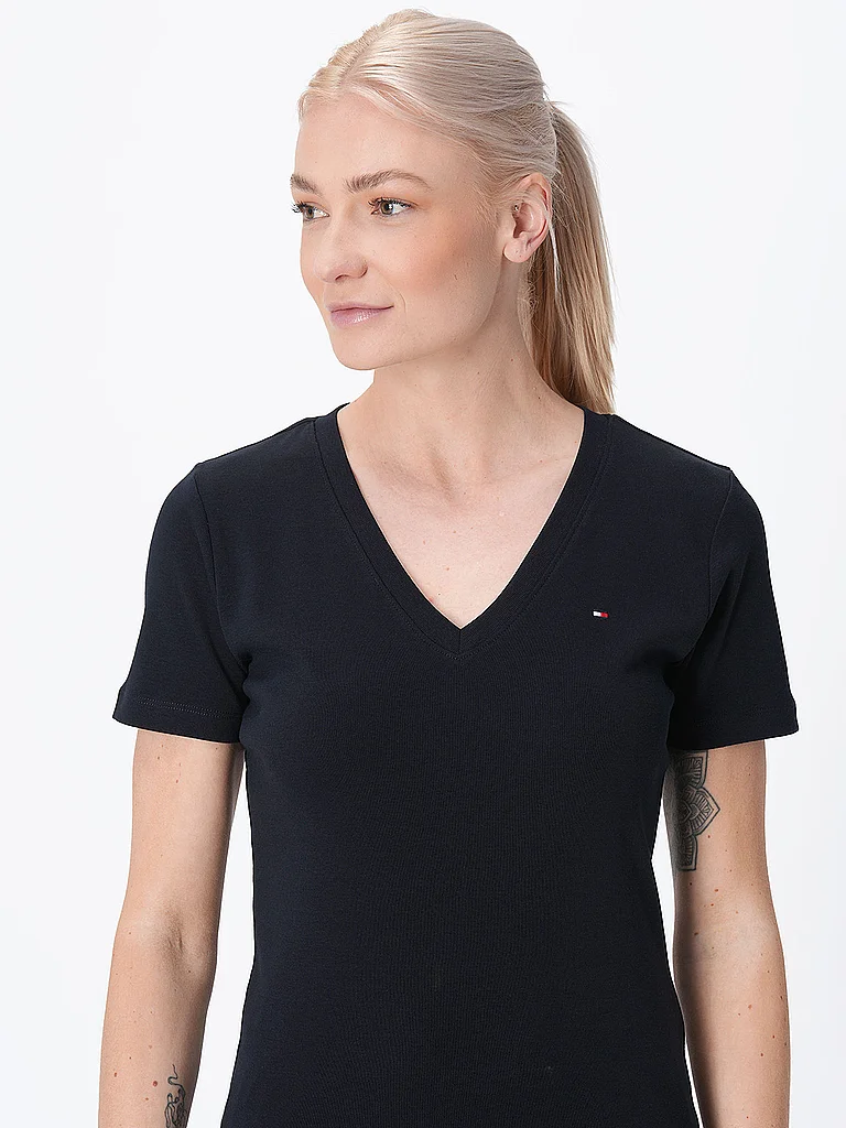 Tommy Hilfiger T-shirt à Manches Courtes 1985 Reg Mini Corp Logo Nos Desert Sky M Femme 10